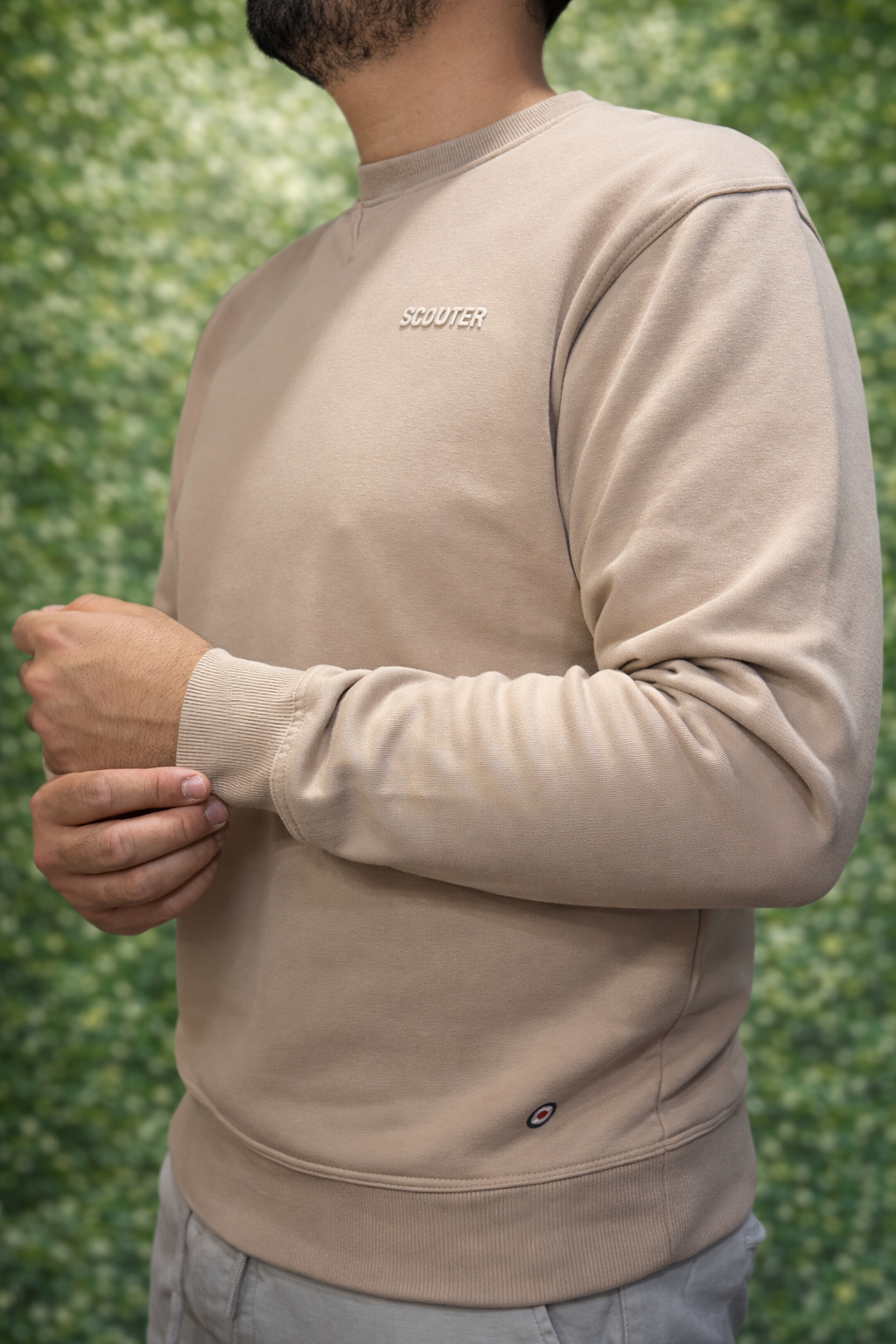 Sudadera Scooter Addiction básica beige