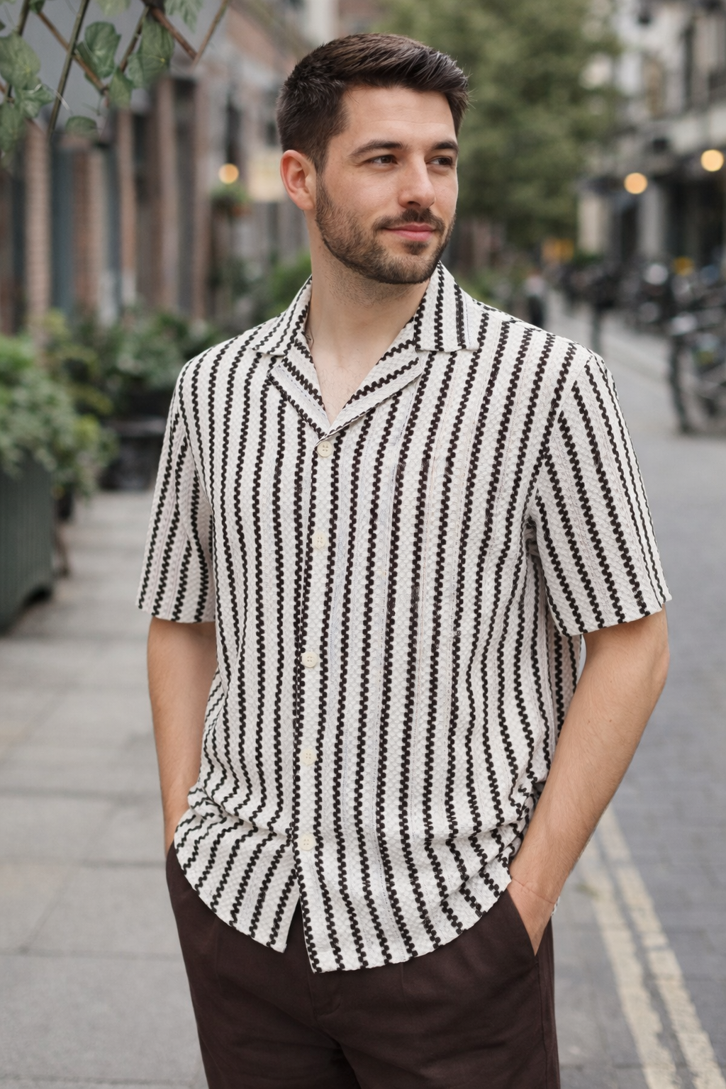 Camisa de hilo ZIGZAG.